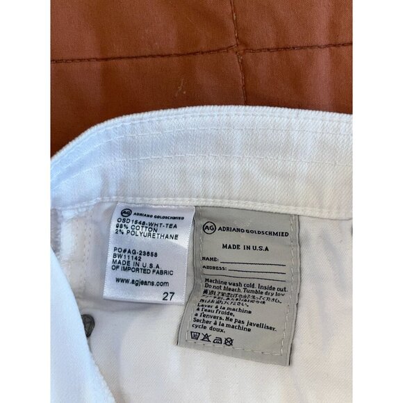 AG Adriano Goldschmied The Carrie White Distressed Denim Shorts Size 27 - Picture 8 of 8